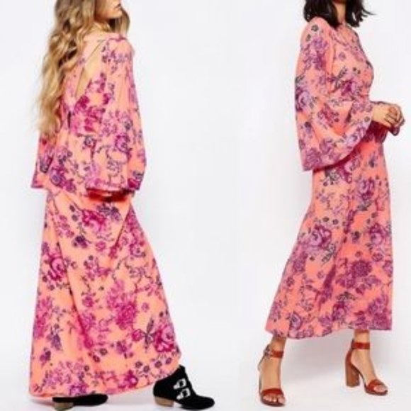 NWT Free People Melrose Floral Open Back Maxi - Picture 6 of 15